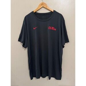 Nike Ole Miss Rebels Football Team Issued PE Dri-Fit On-Field Shirt Grey 2XL NEW